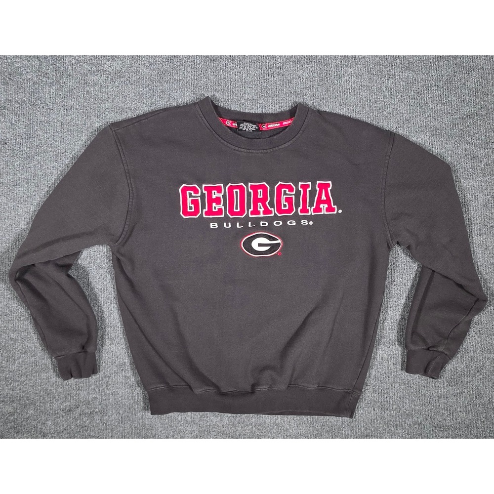 Colosseum Georgia Bulldogs Sweatshirt Mens Large Black Crewneck UGA NCAA Fleece